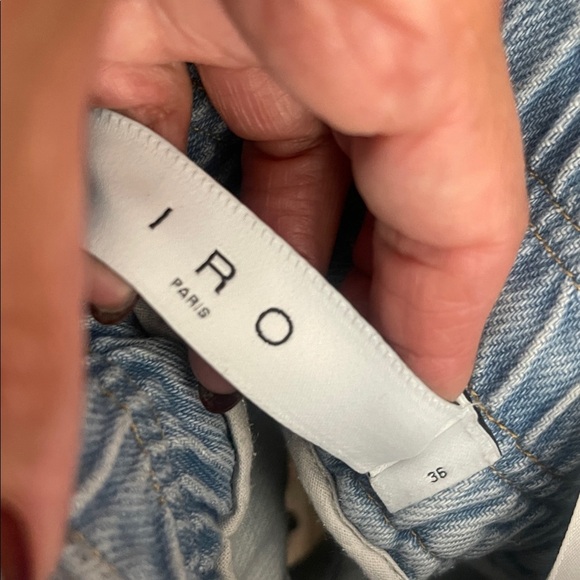 IRO Paris Ouaga Drawstring Short in Bleached Blue 36 US Size 4 - Picture 9 of 11